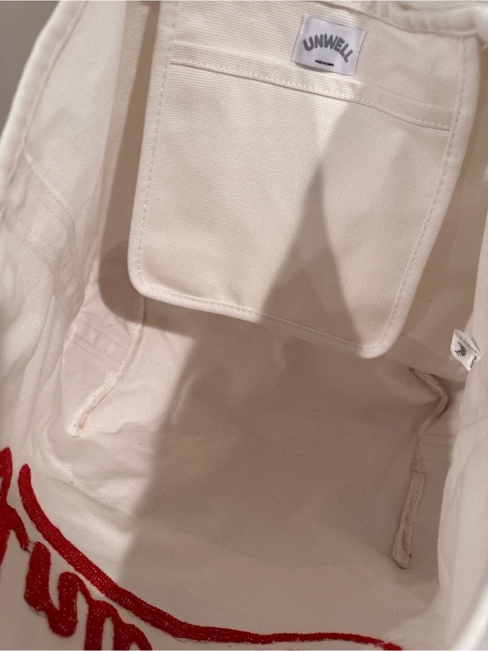 Unwell x Target Canvas Tote Bag Red and White